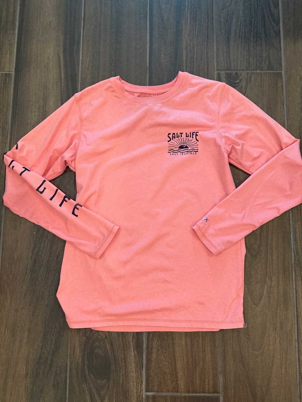 Salt Life Girls' Long Sleeve Sun Tee - Coral Pink